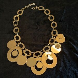 J. Crew Gold Circle Necklace
